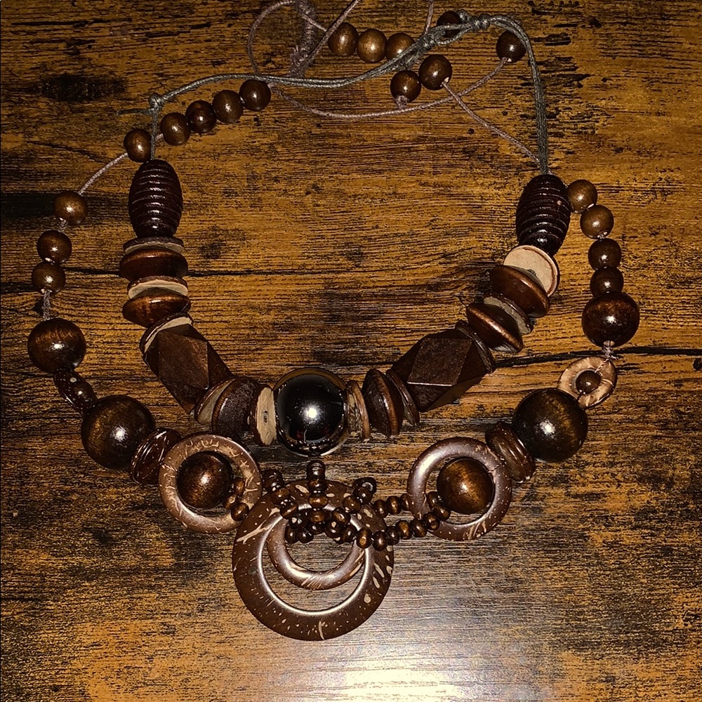Brown Beaded Necklace - Picture 1 of 1